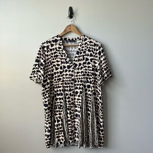 Zara Black and Cream Mini Dress